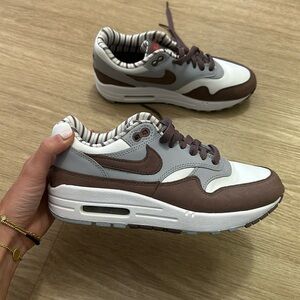 Nike - Air Max 1 Shima Shima Suede-trimmed Leather Sneakers - Brown